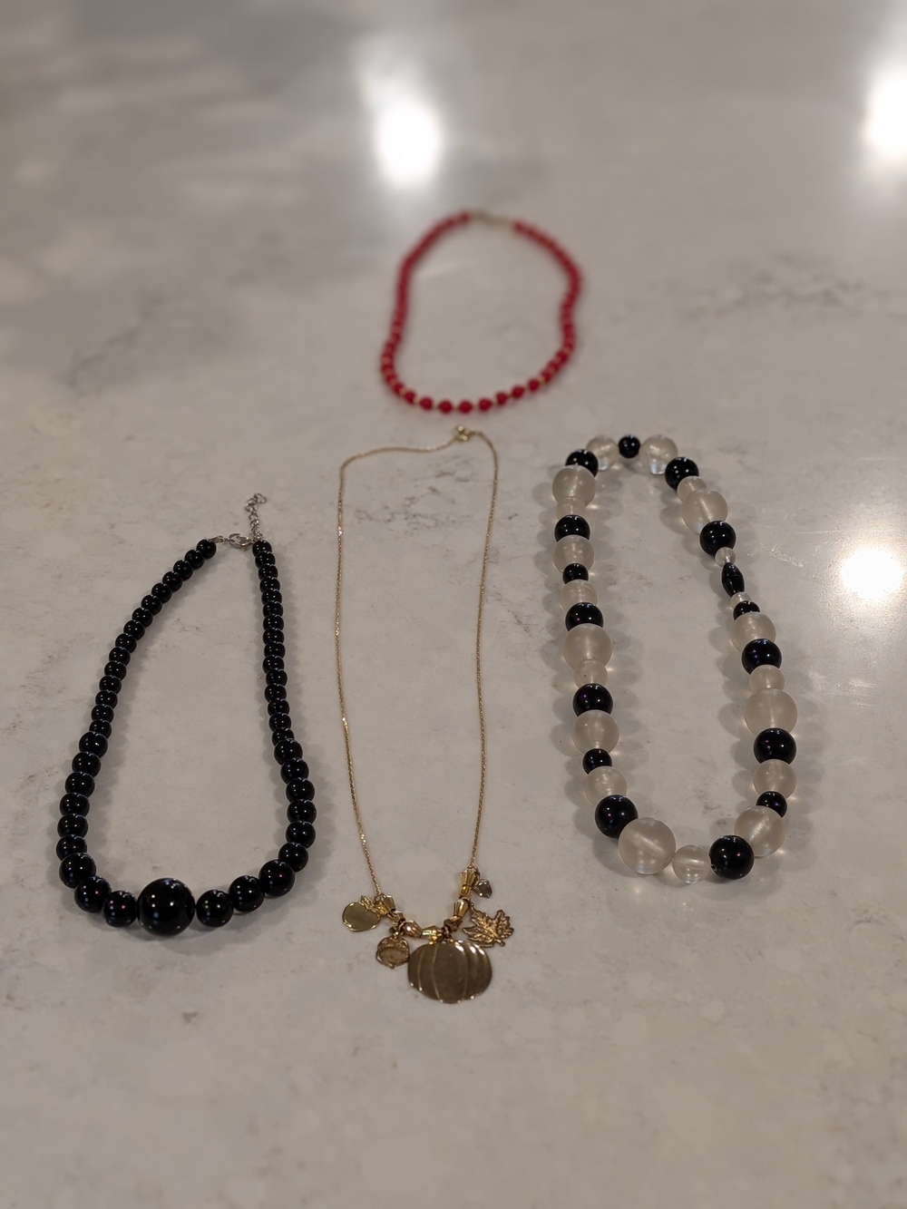 Gold Charm Pendant Necklace - Women Jewelry, Gold